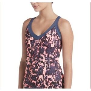 Nike Womens Fire Pink Gaze V-Neck Tankini Top Size Small NWT